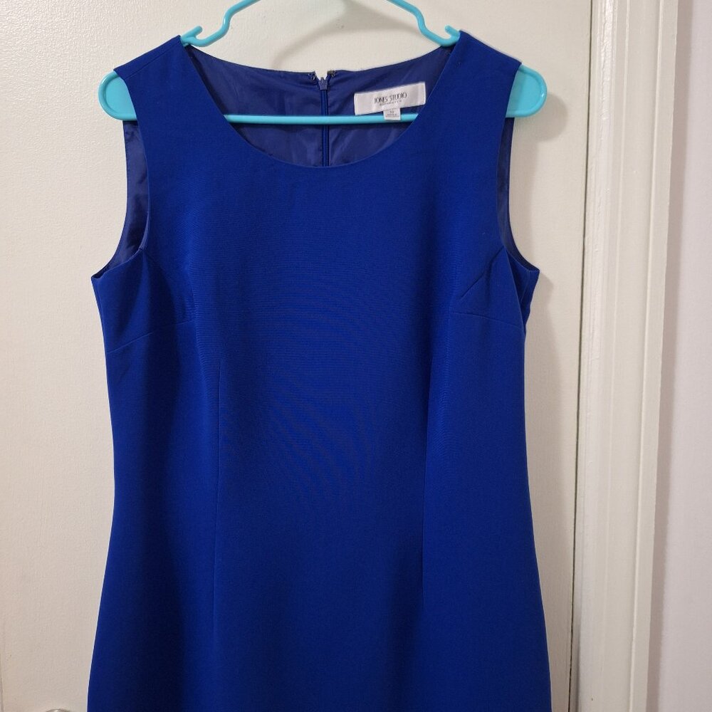 Jones Studio Royal Blue Sleeveless Sheath Dress Size 10